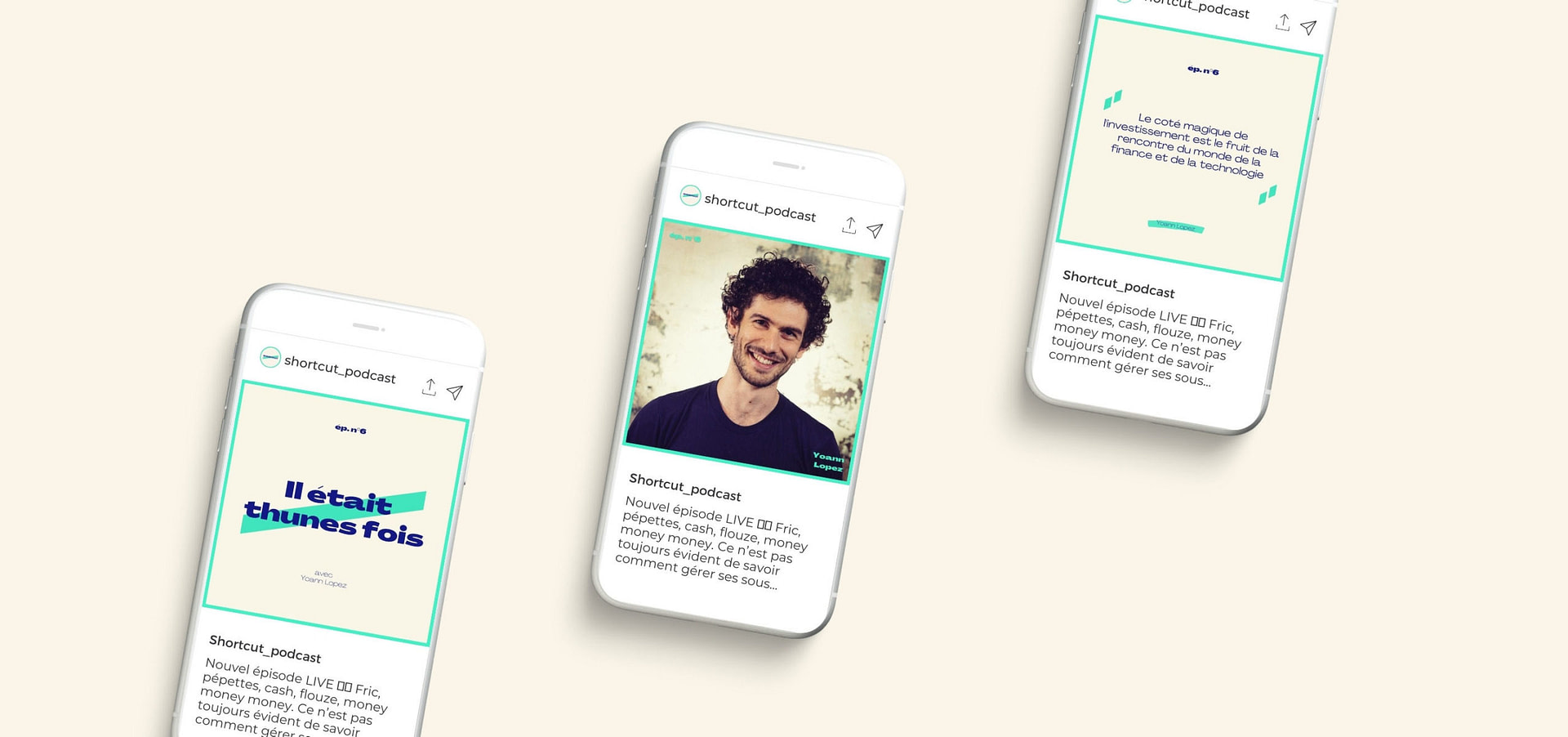 Diagonal Repeating Phone Digital Product Mockup Instagram Post