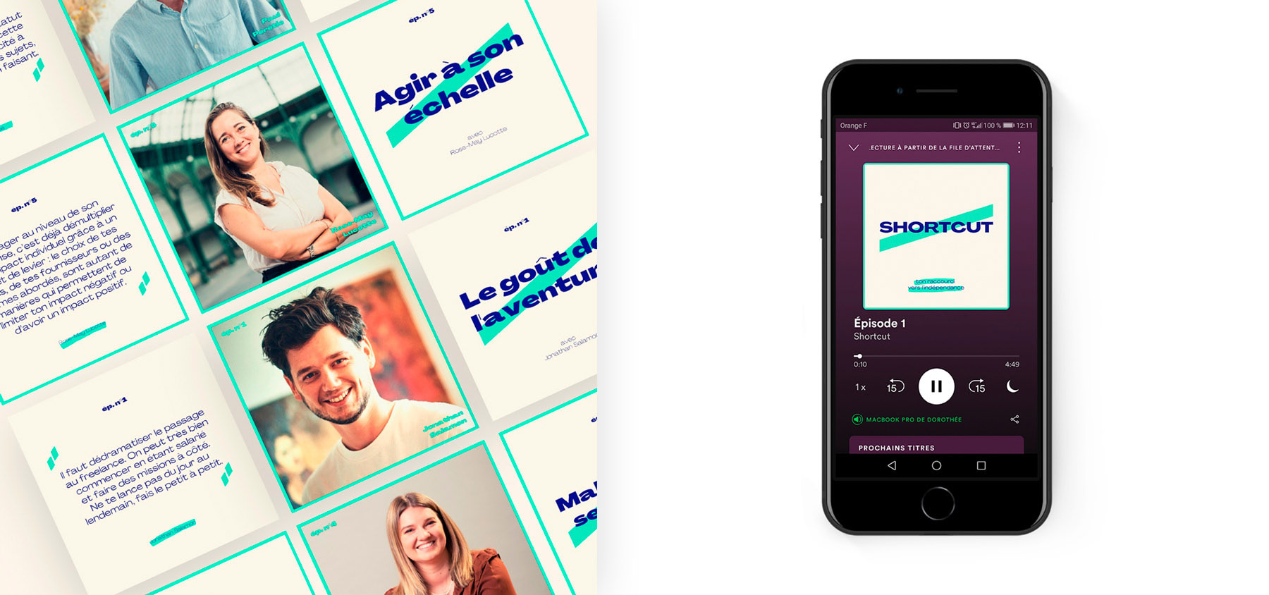 visuels-shortcut identité visuelle podcast Shortcut